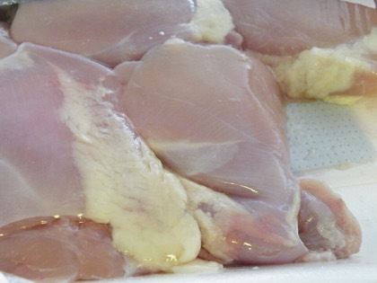 Raw chicken thighs